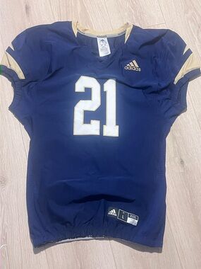 adidas Navy and Gold men Football Jersey with Number 21